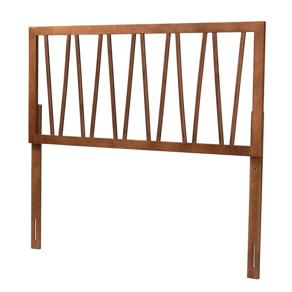 Baxton Studio Rahela Mid-Century Modern Ash Walnut Finished Wood Queen Size Headboard - 238-12882-ZORO