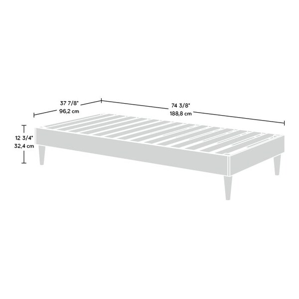 Sauder Cannery Bridge Rd Leg Wd Tw Plat Bed 3a , Fits twin-sized mattress - 429426