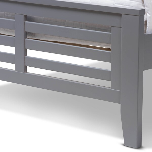Baxton Studio Sedona Modern Grey-Finished Wood Twin Platform Bed with Trundle - 143-7874-7890