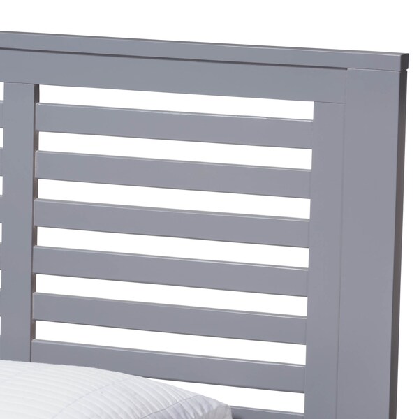 Baxton Studio Sedona Modern Grey-Finished Wood Twin Platform Bed with Trundle - 143-7874-7890