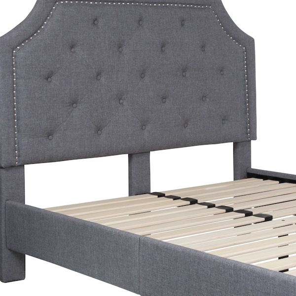 Flash Furniture Brighton Full Platform Bed, Light Gray - SL-BK4-F-LG-GG