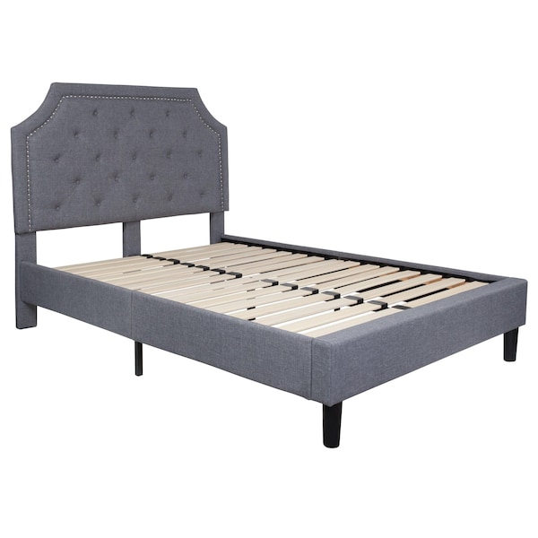 Flash Furniture Brighton Full Platform Bed, Light Gray - SL-BK4-F-LG-GG