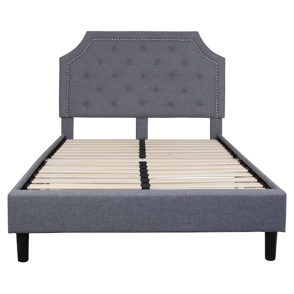 Flash Furniture Brighton Full Platform Bed, Light Gray - SL-BK4-F-LG-GG