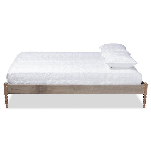 Baxton Studio Cielle Weathered Grey Oak Finished Wood Queen Size Platform Bed Frame - 161-10191