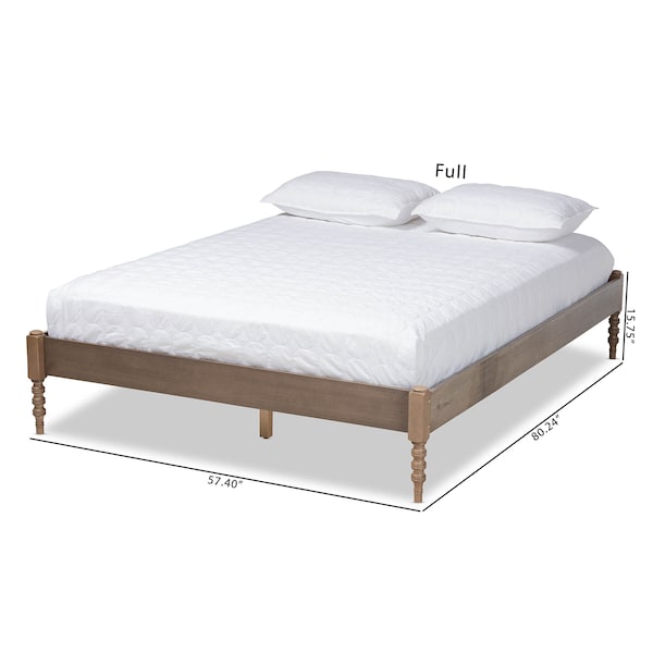 Baxton Studio Cielle Weathered Grey Oak Finished Wood Queen Size Platform Bed Frame - 161-10191