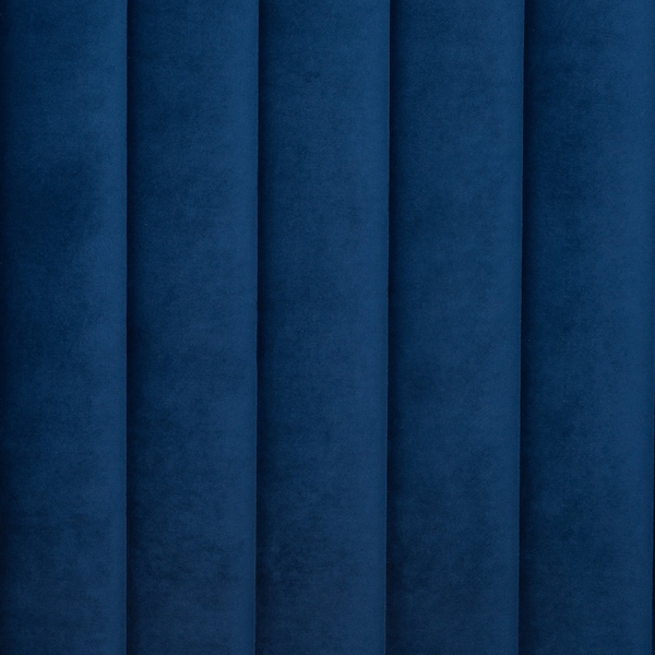 Baxton Studio Serrano Glam and Luxe Navy Blue Velvet Upholstered and Gold Metal Full Size Platform Bed - 215-10946-ZORO