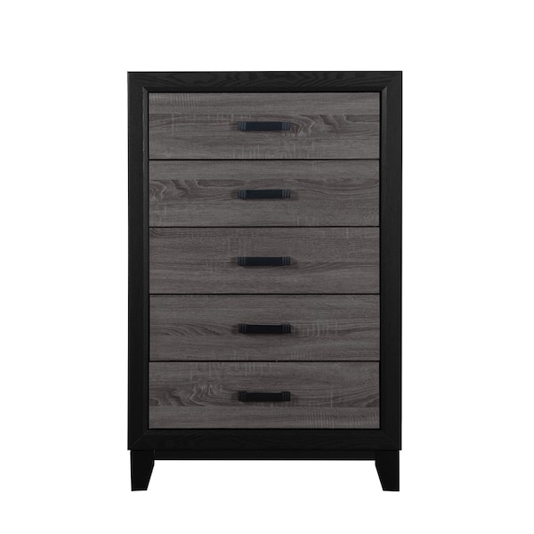 Global Furniture Usa Farmhouse  Lisbon Grey/Black Queen Bed Group - 4436