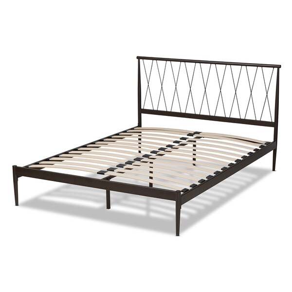 Baxton Studio Nano ModernBlack Finished Metal Platform Bed-Full - 194-12298-ZORO