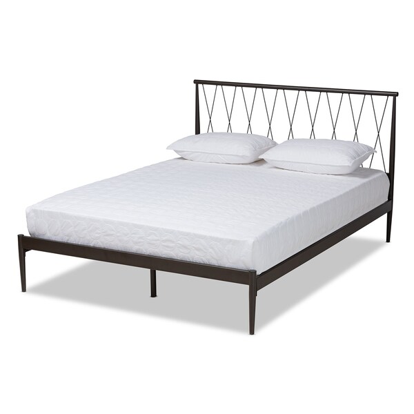 Baxton Studio Nano ModernBlack Finished Metal Platform Bed-Full - 194-12298-ZORO