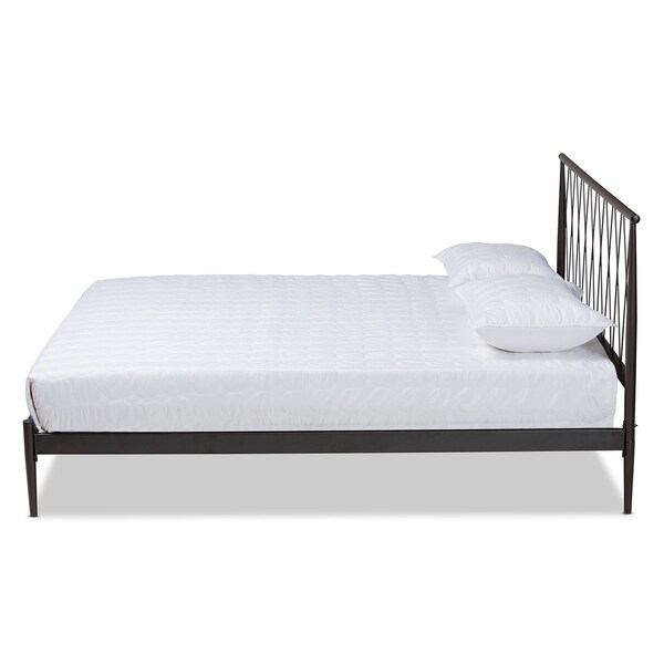 Baxton Studio Nano ModernBlack Finished Metal Platform Bed-Full - 194-12298-ZORO