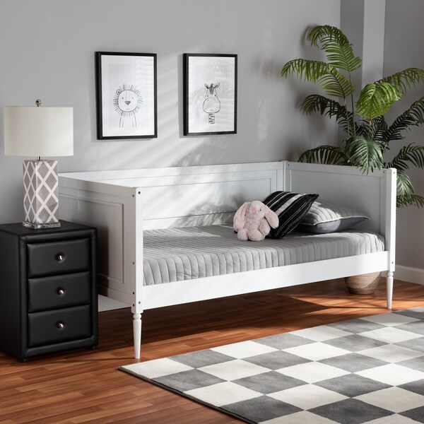 Baxton Studio Daniella ModernWhite Finished Wood Daybed - 193-11519-ZORO