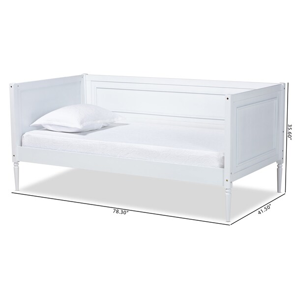 Baxton Studio Daniella ModernWhite Finished Wood Daybed - 193-11519-ZORO