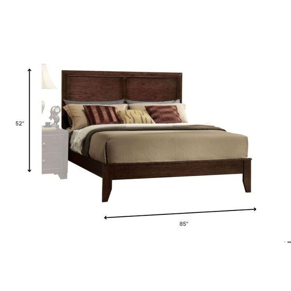 Homeroots 52 x 85 x 80 in. Madison Eastern King Bed Espresso - 285862