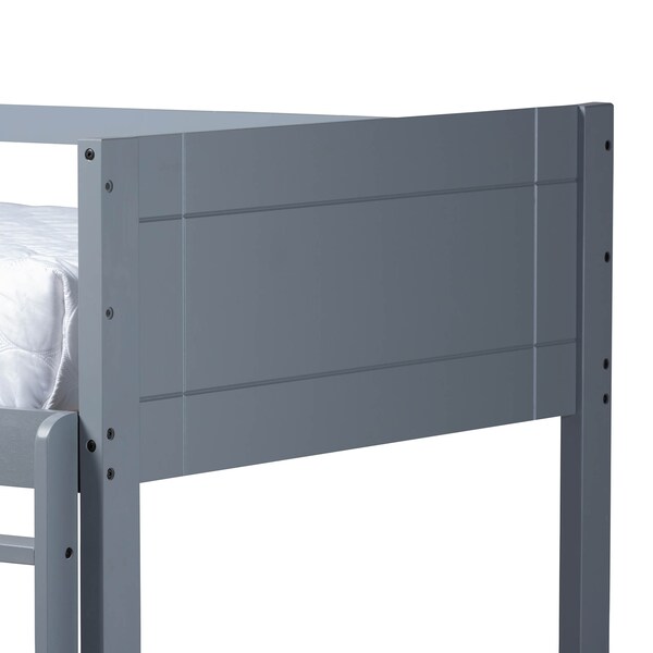 Baxton Studio Elsie Grey Finished Wood Twin Size Bunk Bed - 157-9635