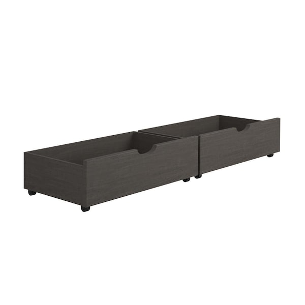 Kd Gabinetes PD-505AG Dual Underbed Drawers, Antique Grey - KD2479512