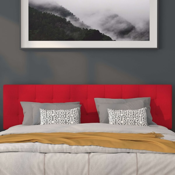 Flash Furniture King, Bedford Headboard, Red Fabric - HG-HB1704-K-R-GG
