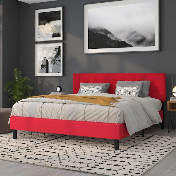 Flash Furniture King, Bedford Headboard, Red Fabric - HG-HB1704-K-R-GG
