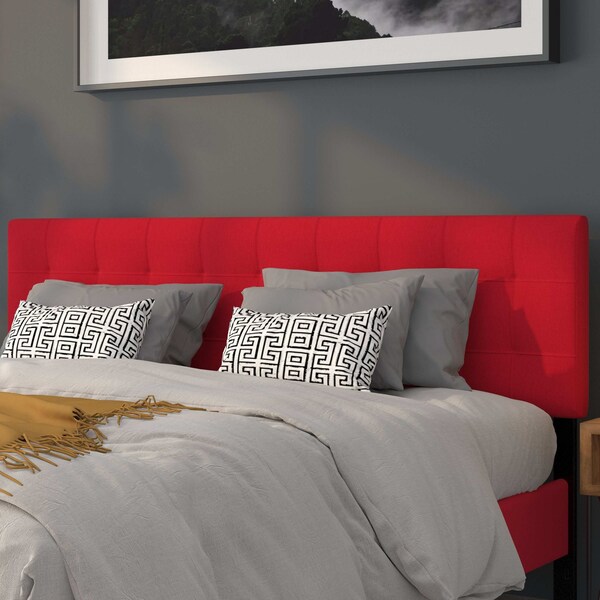 Flash Furniture King, Bedford Headboard, Red Fabric - HG-HB1704-K-R-GG