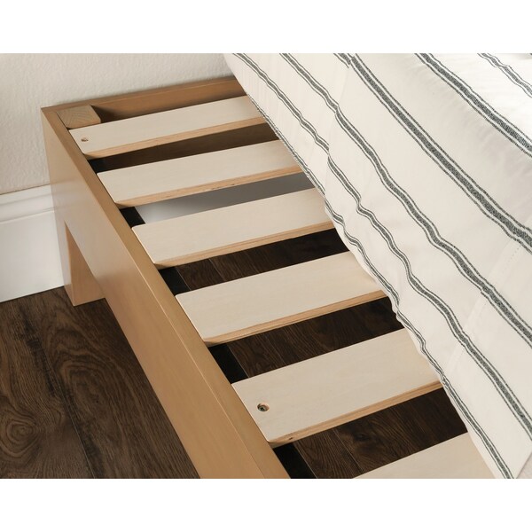 Sauder Cannery Bridge Sq Leg Wd Tw Plat Bed 3a , Fits twin-sized mattress - 429428