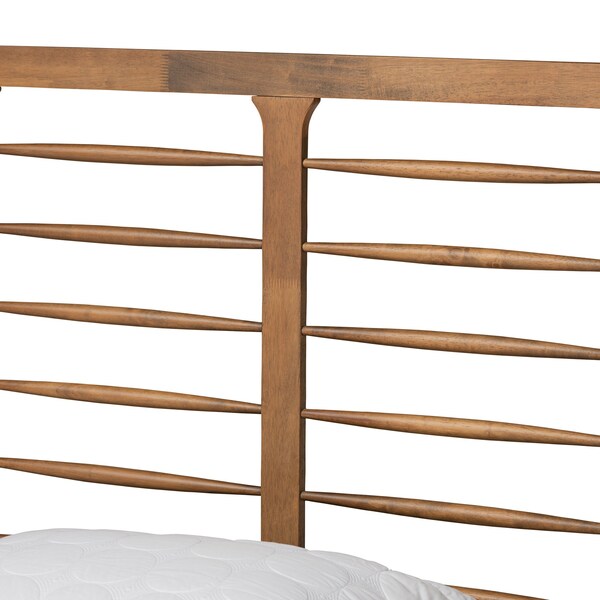 Baxton Studio Lucie Modern Walnut Brown Finished Wood King Size Platform Bed - 184-11149-9412-ZORO