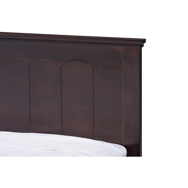 Baxton Studio Schiuma Cappuccino Wood Contemporary Twin-Size Bed - 113-6105