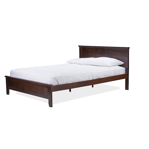Baxton Studio Schiuma Cappuccino Wood Contemporary Twin-Size Bed - 113-6105
