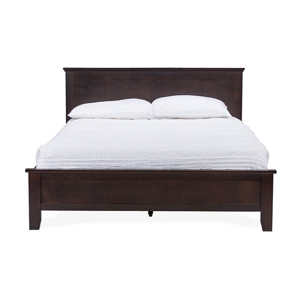 Baxton Studio Schiuma Cappuccino Wood Contemporary Twin-Size Bed - 113-6105