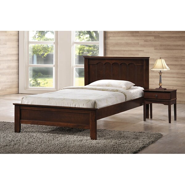 Baxton Studio Schiuma Cappuccino Wood Contemporary Twin-Size Bed - 113-6105