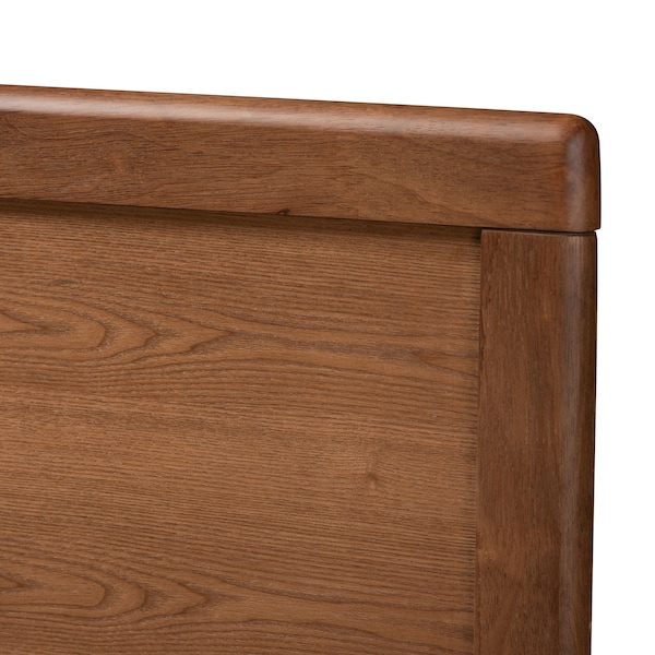 Baxton Studio Zenon Mid-Century Walnut Brown Finished Wood Full Size Platform Bed - 156-9407-9419