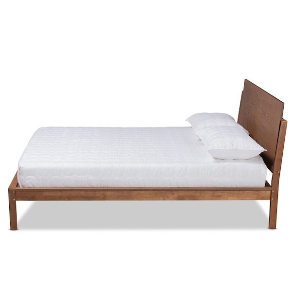 Baxton Studio Giuseppe Modern and Contemporary Walnut Brown Finished Full Size Platform Bed - 183-11048-ZORO