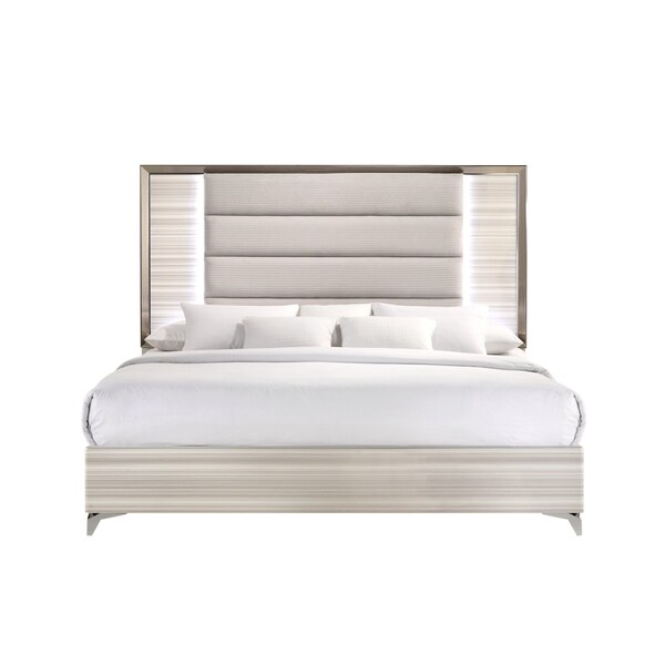 Global Furniture Usa Modern  Zebra Zambrano White King Bed Group With Vanity Set - 5128