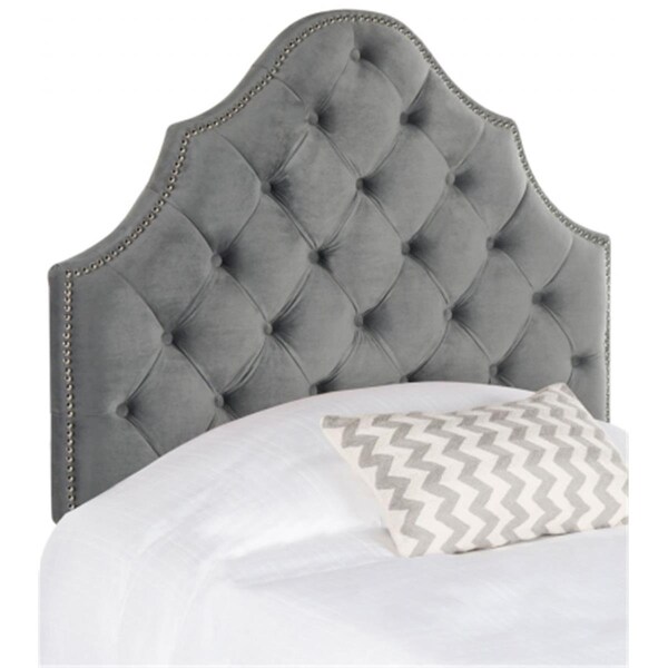 Safavieh Arebelle Velvet Twin Size Headboard- Pewter - 54 x 3.5 x 41.7 in. - MCR4034G-T