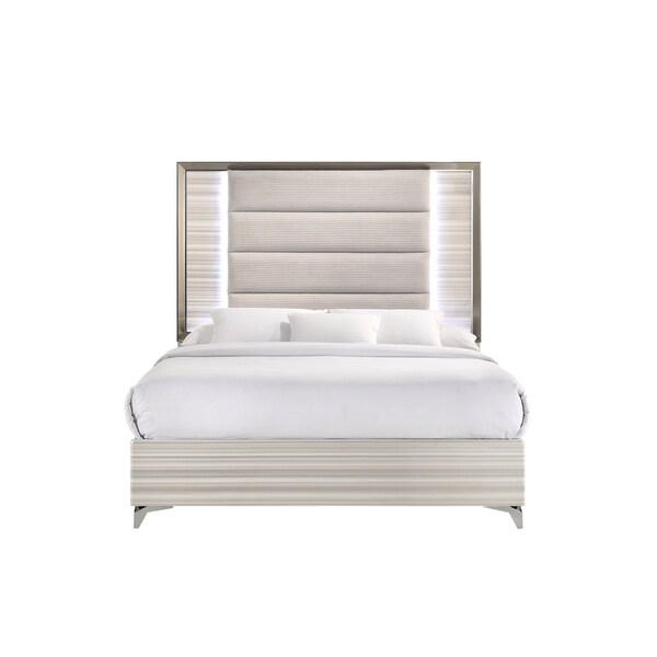 Global Furniture Usa Modern  Zebra Zambrano White Queen Bed Group With Vanity Set - 5127