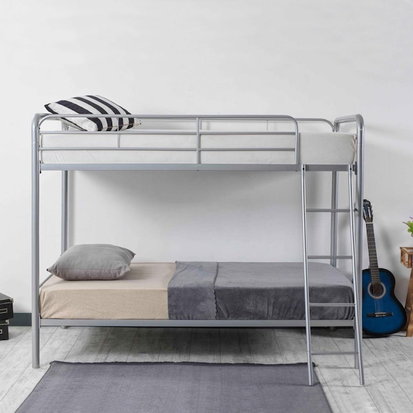Latestluxury Twin Over Metal Bunk Bed Gray - Twin Size - LA2821973