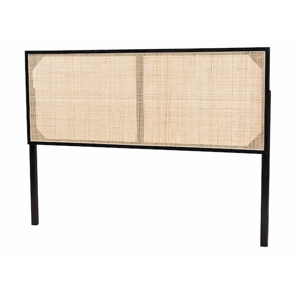 Bali & Pari Aurelia Modern Bohemian Natural Rattan Queen Size Headboard - 236-13329-ZORO