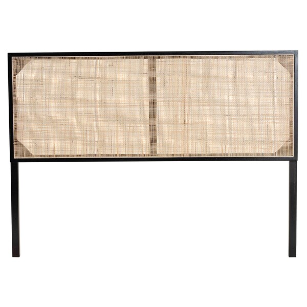 Bali & Pari Aurelia Modern Bohemian Natural Rattan Queen Size Headboard - 236-13329-ZORO