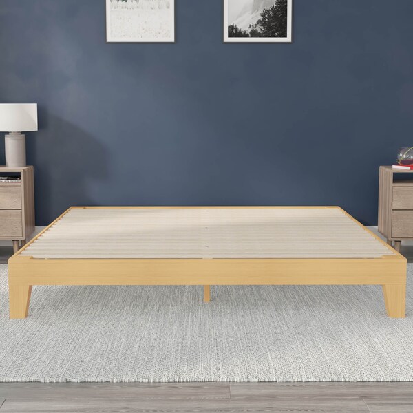 Flash Furniture Natural Pine King Size Solid Wood Platform Bed - YKC-1090-K-NAT-GG