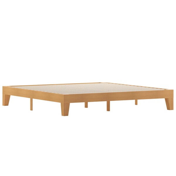 Flash Furniture Natural Pine King Size Solid Wood Platform Bed - YKC-1090-K-NAT-GG