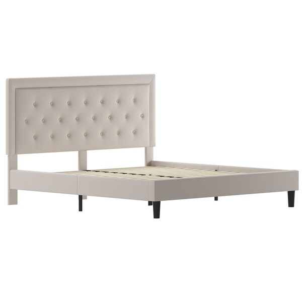 Flash Furniture Roxbury King Platform Bed, Beige - SL-BK5-K-B-GG