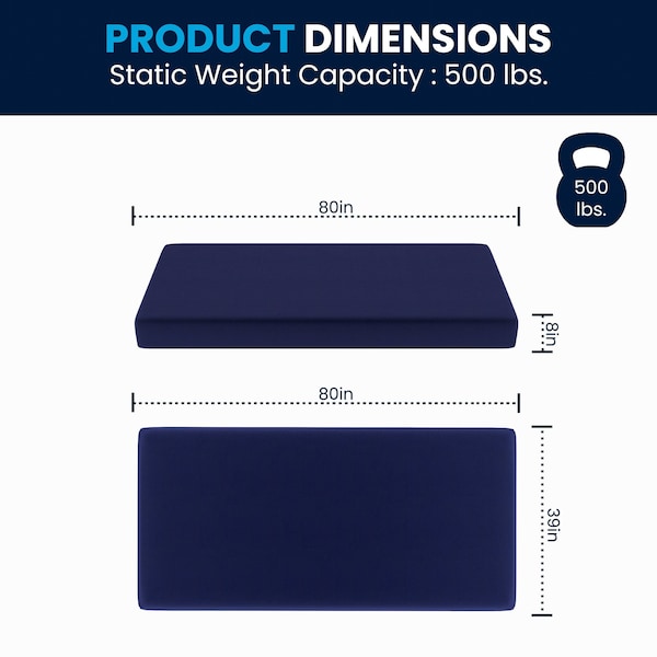 Flash Furniture Irvine Liquid-Resistant Memory Foam 8 Inch Twin XL Mattress w/Removable Cover w/Zipper in Blue - CL-MF-LR-TWINXL-GG