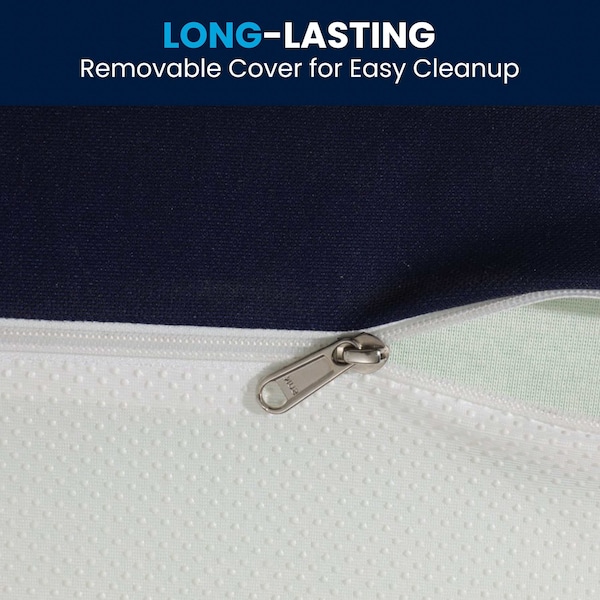 Flash Furniture Irvine Liquid-Resistant Memory Foam 8 Inch Twin XL Mattress w/Removable Cover w/Zipper in Blue - CL-MF-LR-TWINXL-GG