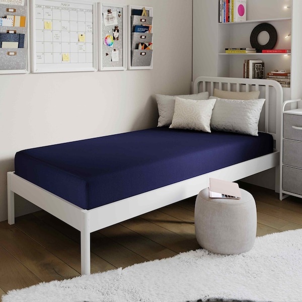 Flash Furniture Irvine Liquid-Resistant Memory Foam 8 Inch Twin XL Mattress w/Removable Cover w/Zipper in Blue - CL-MF-LR-TWINXL-GG