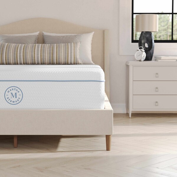 Martha Stewart SleepComplete 12 Inch Full Medium Dual-Action Cooling Gel and Green Tea Memory Foam Mattress - CL-MODD-12F-MS