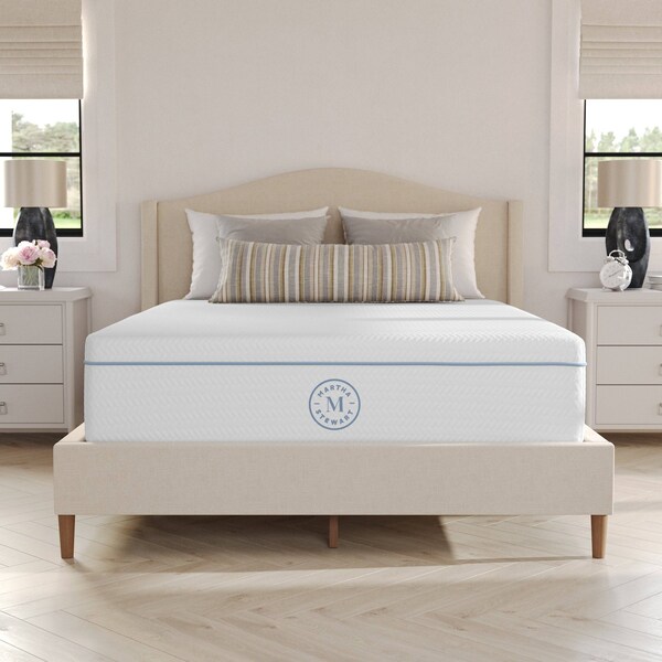 Martha Stewart SleepComplete 12 Inch Full Medium Dual-Action Cooling Gel and Green Tea Memory Foam Mattress - CL-MODD-12F-MS