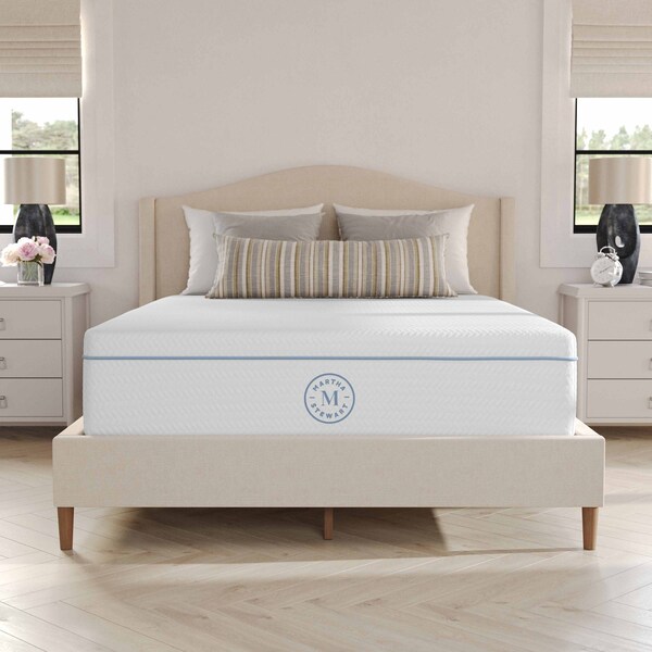 Martha Stewart SleepComplete 12 Inch Full Medium Dual-Action Cooling Gel and Green Tea Memory Foam Mattress - CL-MODD-12F-MS