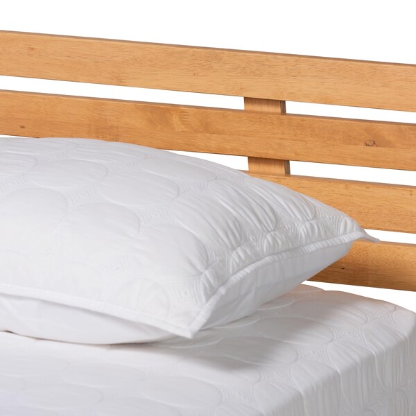 Baxton Studio Joaquin Modern Japandi Rustic Brown Finished Wood Queen Size Platform Bed - 235-13241-ZORO