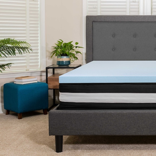 Flash Furniture 12" Twin Mattress & Memory Foam Topper Bundle - CL-E230P-2M35-T-GG