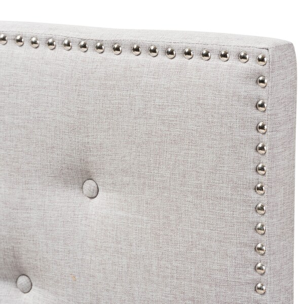 Baxton Studio Windsor Modern Greyish Beige Upholstered Twin Size Headboard - 142-8302