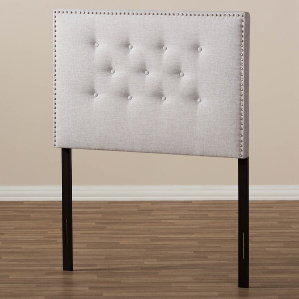 Baxton Studio Windsor Modern Greyish Beige Upholstered Twin Size Headboard - 142-8302