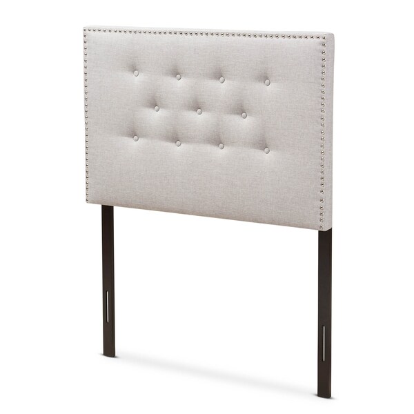 Baxton Studio Windsor Modern Greyish Beige Upholstered Twin Size Headboard - 142-8302